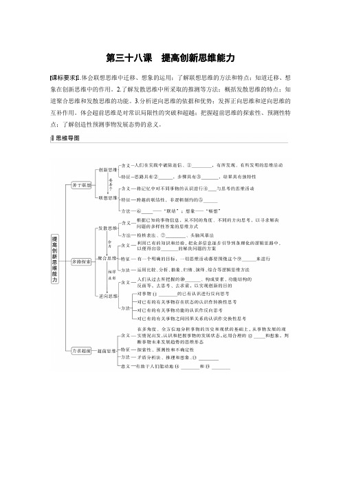 2024政治高考一轮复习 选择性必修3 第318课 课时1 善于联想与多路探索