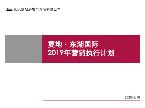 2019年武汉复地·东湖国际营销执行计划-PPT精品文档