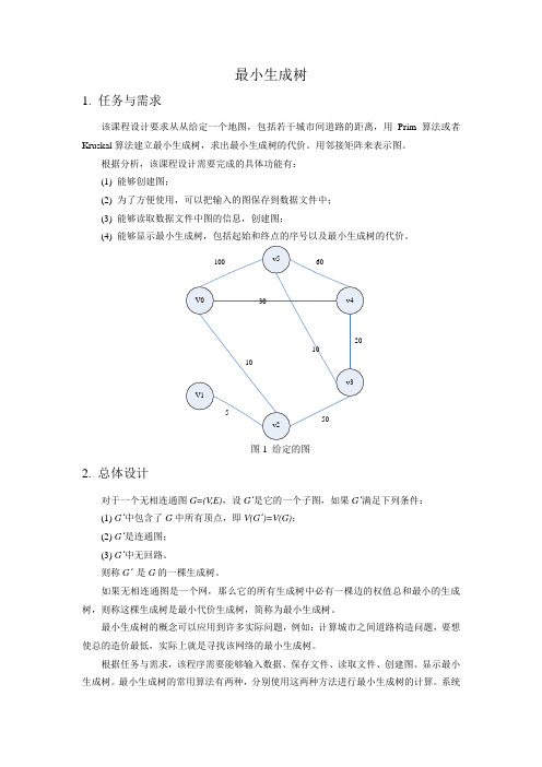 课程设计-最小生成树