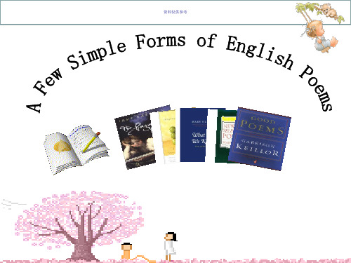 A Few simple forms of english poems