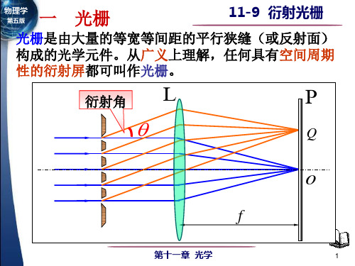 大学物理第十一章光学第9节 衍射光栅