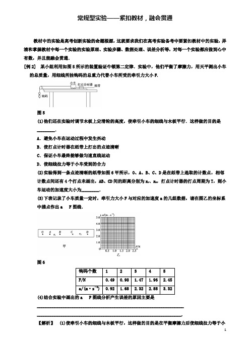 高考物理二轮复习专项四大技巧破解实验题技巧常规型实验紧扣教材融会贯通学案