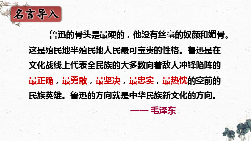 28、有的人——纪念鲁迅有感(课件) 2023-2024学年六年级上册语文(统编版)