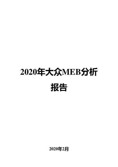 2020年大众MEB分析报告