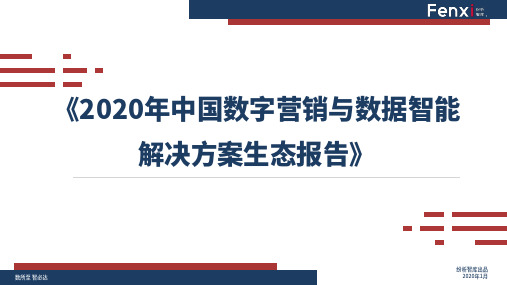 纷析智库-2020年中国数字营销与数据智能解决方案生态报告-2020.1-47页