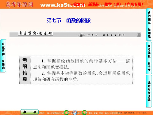 课堂新坐标2013届高考数学一轮复习课件：第二章第七节 函数的图象(广东专用)