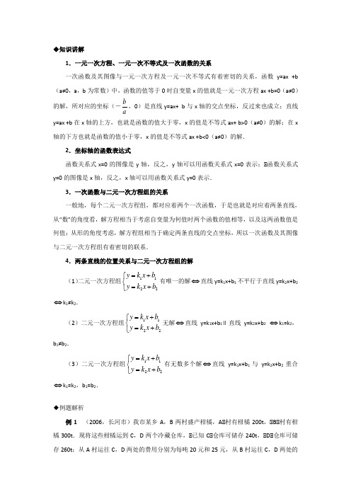 方程函数不等式之间关系