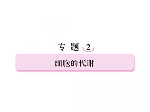 高考生物二轮复习课件：2.1 细胞的代谢