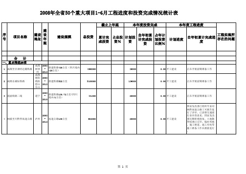 50重大项目