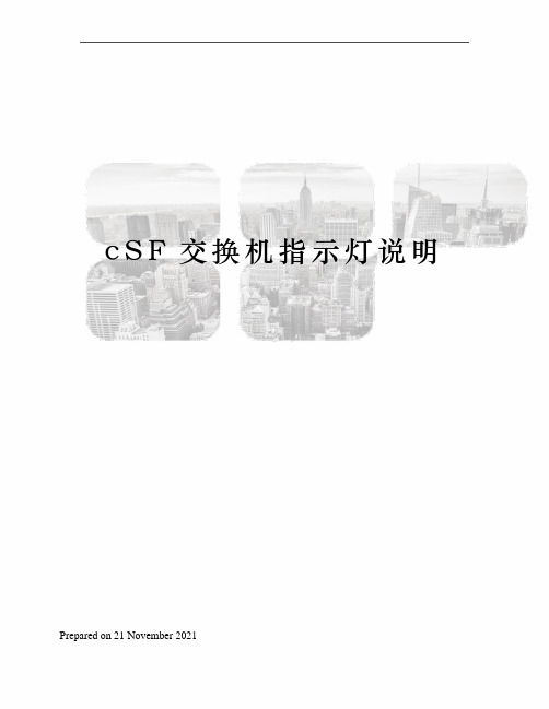 cSF交换机指示灯说明