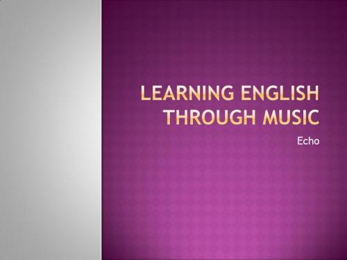 Learning English through music