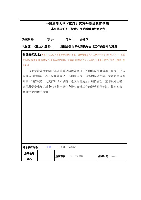 浅谈会计电算化实践对会计工作的影响与对策