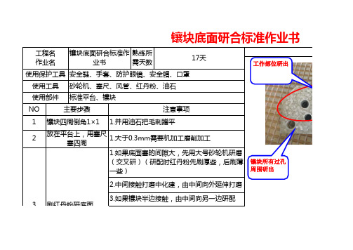 镶块底面研合标准作业书