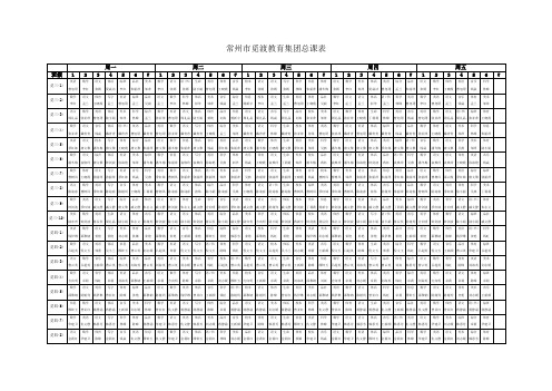 常州市觅渡教育集团总课表