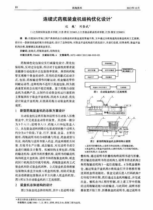 连续式药瓶装盒机结构优化设计