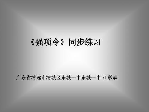《强项令》练习ppt课件