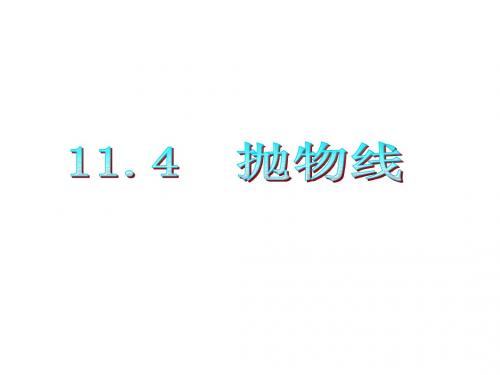 2012届高三数学复习课件(广东文)第11章第4节__抛物线