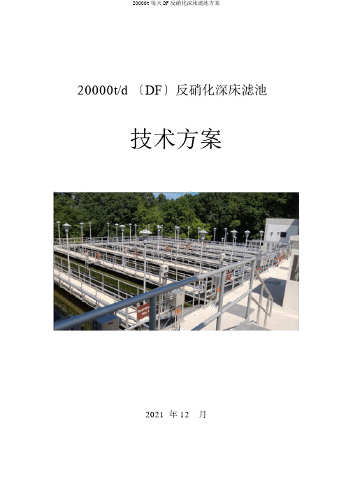 20000t每天DF反硝化深床滤池方案