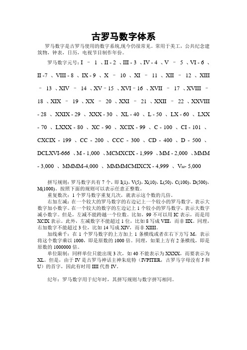 古罗马数字体系