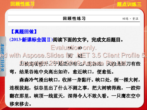 高考语文江苏专轮二复习题点训练课件专题小说阅读共47页文档