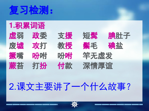五年级下册语文课件-7.25 贺龙钓鱼 |西师大版 (共25张PPT)