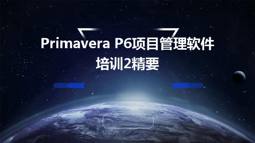 PrimaveraP6项目管理软件培训2精要