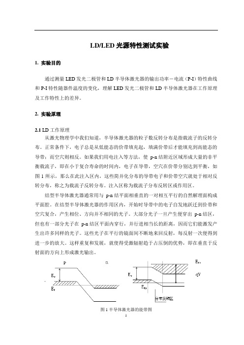 LED和LD的光源特性测试实验