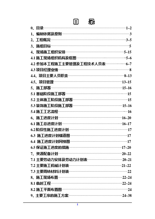 群体工程施组