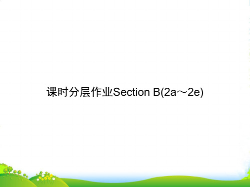 人教九年级英语上册课件：Unit 7课时分层作业Section B(2a2e)