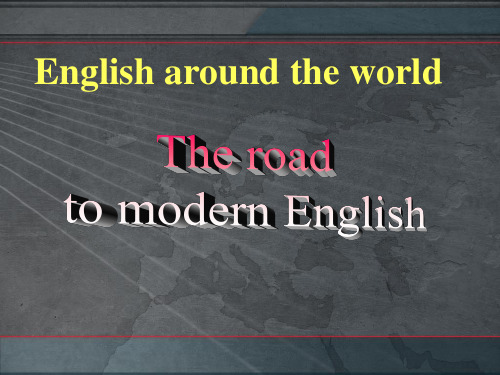 人教版高一英语必修一Unit2 English around the world-课件(共17张PPT)