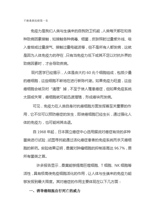 千德桑黄抗癌第一名