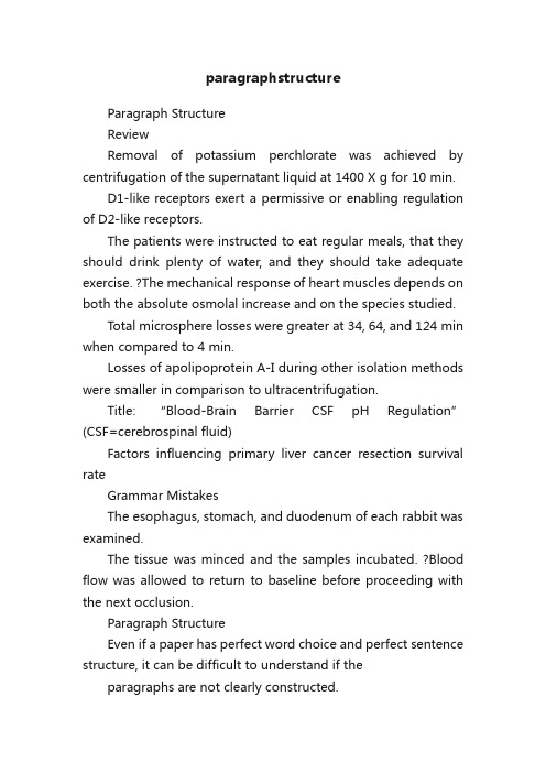 paragraphstructure