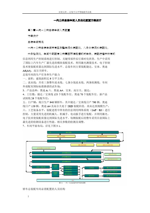 一汽公共总装车间人员优化配置方案设计