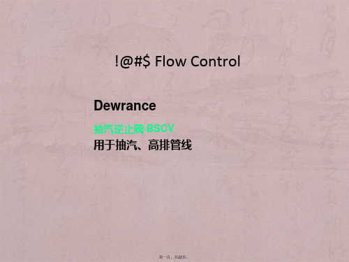 Dewrance抽汽逆止阀介绍详解