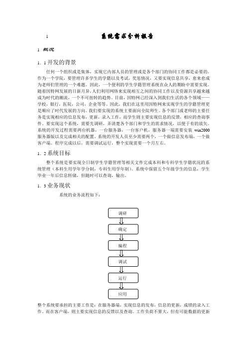 学生学籍管理系统详细设计