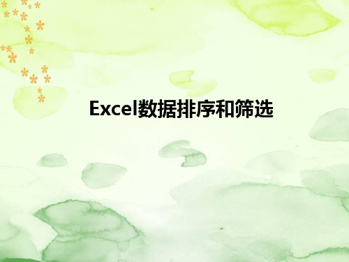 教科版高中信息技术必修第四章4.2表格信息加工4.21表格数据的处理 课件.