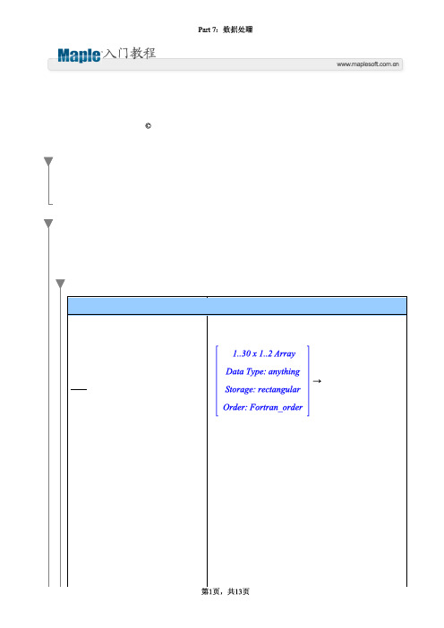 Maple入门教程Part7_数据操作