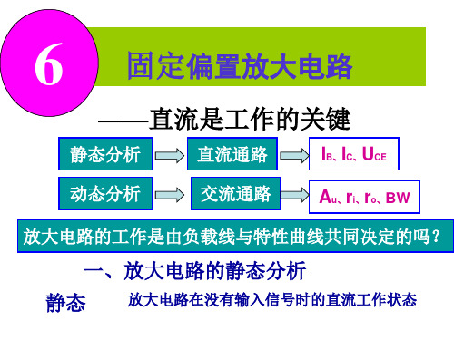 6 简单固定偏放大电路的工作原理
