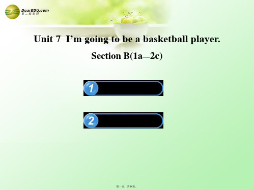 七年级英语下册 Unit 7 I’m going to be a basketball player