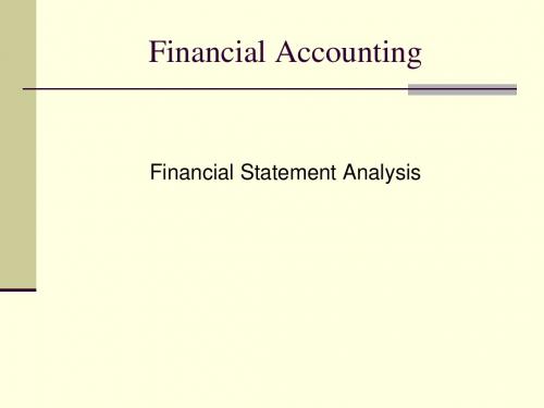 Financial Statement Analysis