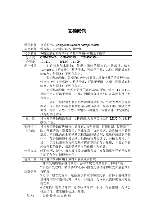 复硝酚钠