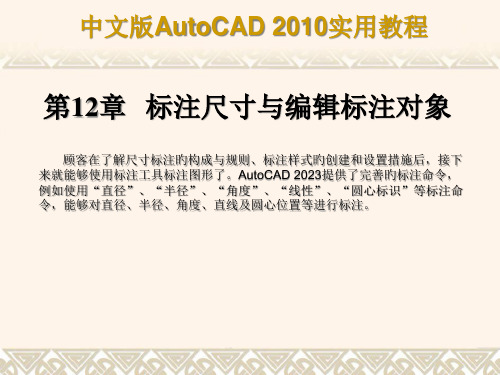 AutoCADPPT教程标注尺寸与编辑标注对象