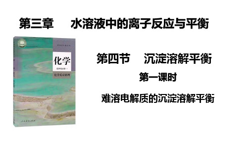 3.4.1难溶电解质的沉淀溶解平衡课件高二上学期化学人教版选择性必修1