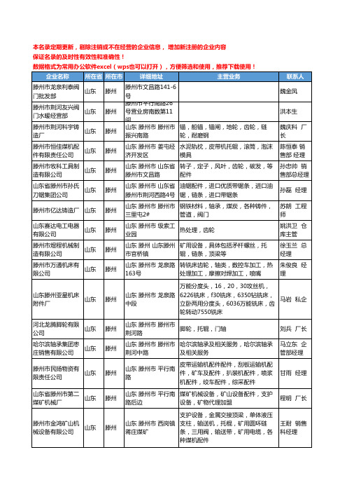 2020新版山东省滕州通用五金配件工商企业公司名录名单黄页联系方式大全40家