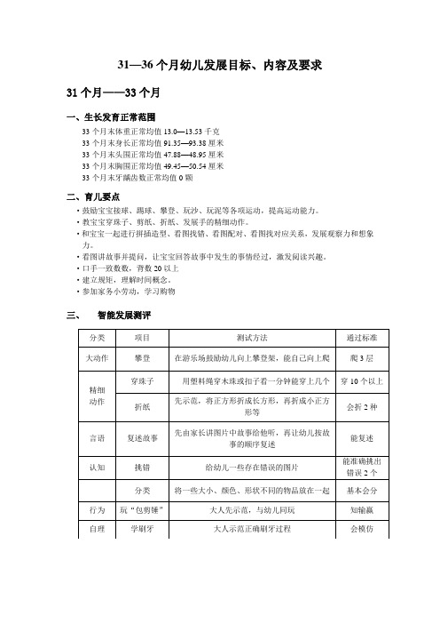 31--36个月亲子活动设计