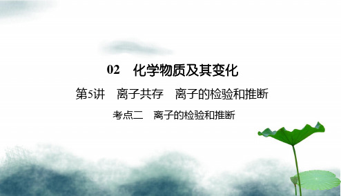 2019高考化学总复习02化学物质及其变化5离子共存离子的检验和推断2课件新人教版