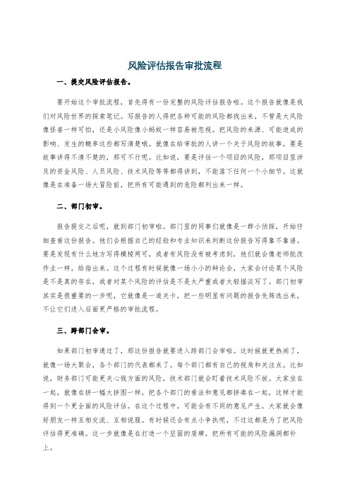 风险评估报告审批流程