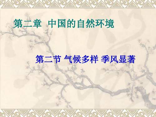 新人教版地理课件八年级上第二章_中国的自然环境_第二节 气候多样 季风显著