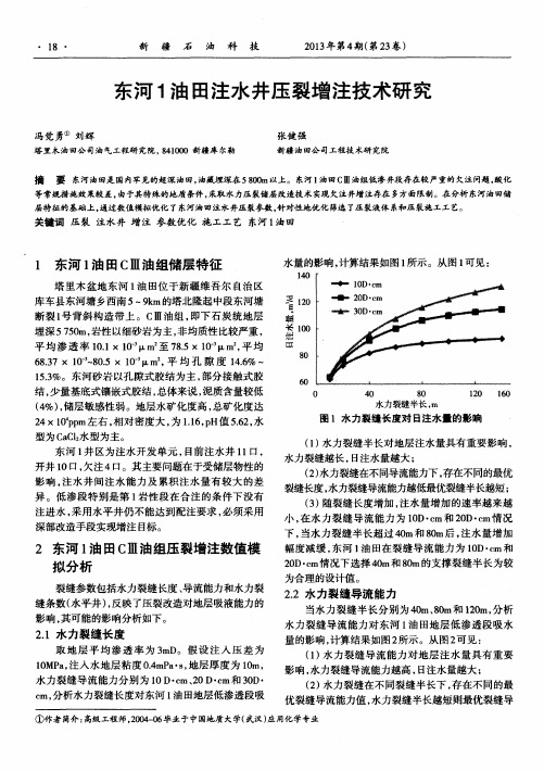 东河1油田注水井压裂增注技术研究