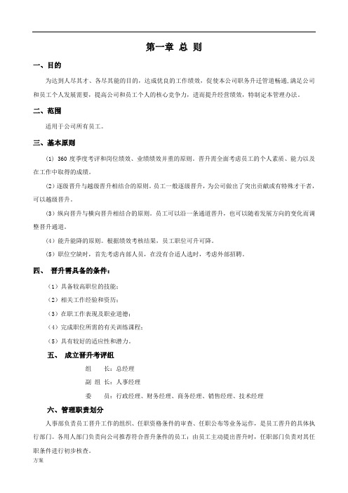 公司员工晋升通道解决方案.doc